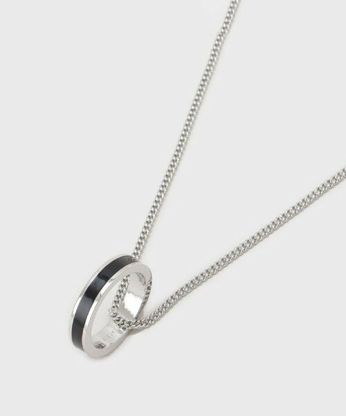 TAKEO KIKUCHI / タケオキクチ ネックレス・ペンダント・チョーカー | ブラックラインリングトップネックレス | 詳細1