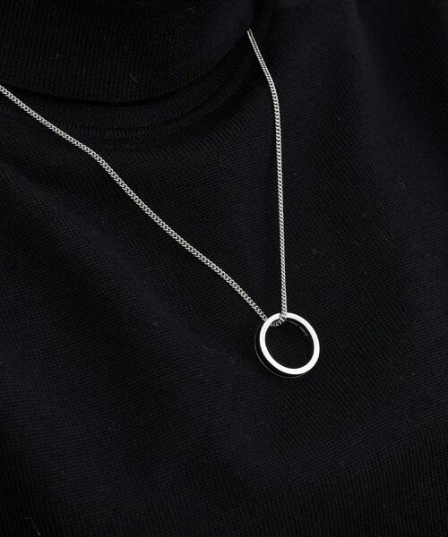 TAKEO KIKUCHI / タケオキクチ ネックレス・ペンダント・チョーカー | ブラックラインリングトップネックレス | 詳細11