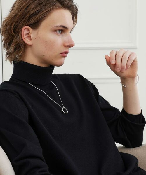 TAKEO KIKUCHI / タケオキクチ ネックレス・ペンダント・チョーカー | ブラックラインリングトップネックレス | 詳細9