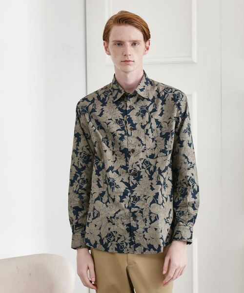 TAKEO KIKUCHI / タケオキクチ シャツ・ブラウス | 【LIMITED】フラワープリント長袖シャツ(グリーン(124))