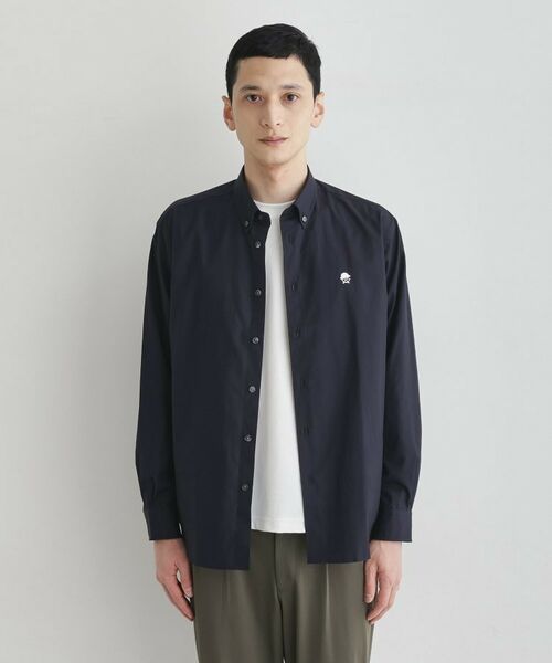 TAKEO KIKUCHI/タケオキクチ 【LIMITED】ワンポイント刺繍ボタンダウンシャツ ネイビー(094) 02(M) TAKEO KIKUCHI/タケオキクチ 【LIMITED】ワンポイント刺繍ボタンダウンシャツ ネイビー(094) 02(M)