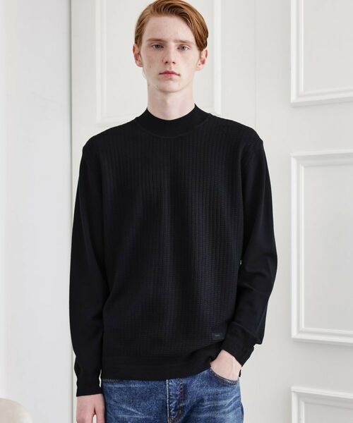 TAKEO KIKUCHI / タケオキクチ ニット・セーター | 【Sサイズ～】ハイゲージ モックネック ニット プルオーバー | 詳細15