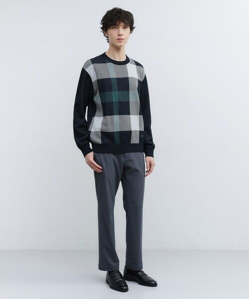 TAKEO KIKUCHI / タケオキクチ ニット・セーター | 【Made in JAPAN】ビッグチェック＆スライドパズル柄 ニット | 詳細15