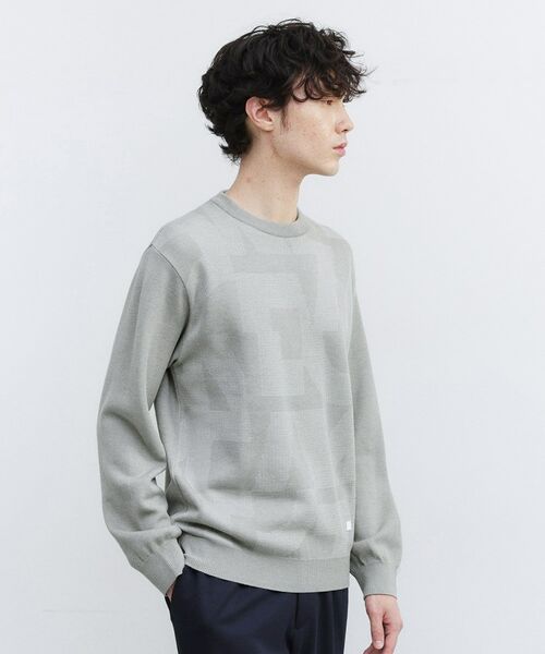 TAKEO KIKUCHI / タケオキクチ ニット・セーター | 【Made in JAPAN】ビッグチェック＆スライドパズル柄 ニット | 詳細18