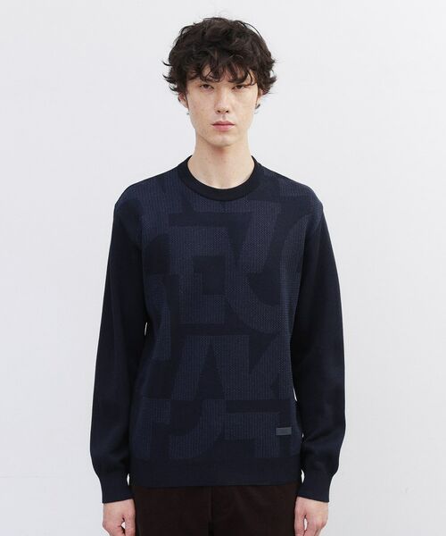 TAKEO KIKUCHI / タケオキクチ ニット・セーター | 【Made in JAPAN】ビッグチェック＆スライドパズル柄 ニット | 詳細2