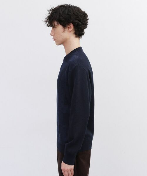 TAKEO KIKUCHI / タケオキクチ ニット・セーター | 【Made in JAPAN】ビッグチェック＆スライドパズル柄 ニット | 詳細3