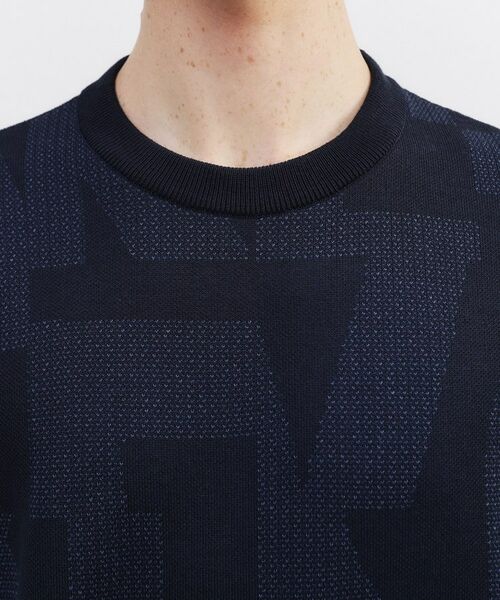 TAKEO KIKUCHI / タケオキクチ ニット・セーター | 【Made in JAPAN】ビッグチェック＆スライドパズル柄 ニット | 詳細5
