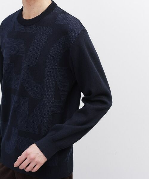 TAKEO KIKUCHI / タケオキクチ ニット・セーター | 【Made in JAPAN】ビッグチェック＆スライドパズル柄 ニット | 詳細6