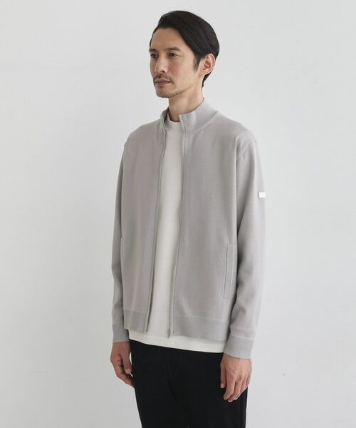 TAKEO KIKUCHI/タケオキクチ アンチピリング ジップアップ ニット ライトグレー(011) 03(L)