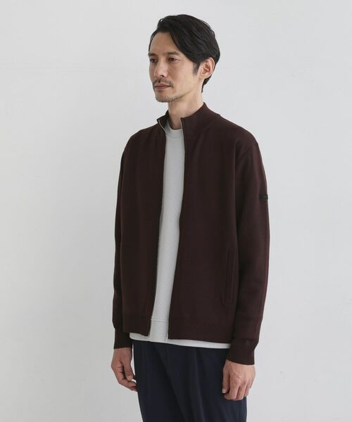 TAKEO KIKUCHI/タケオキクチ アンチピリング ジップアップ ニット ブラウン(044) 02(M)