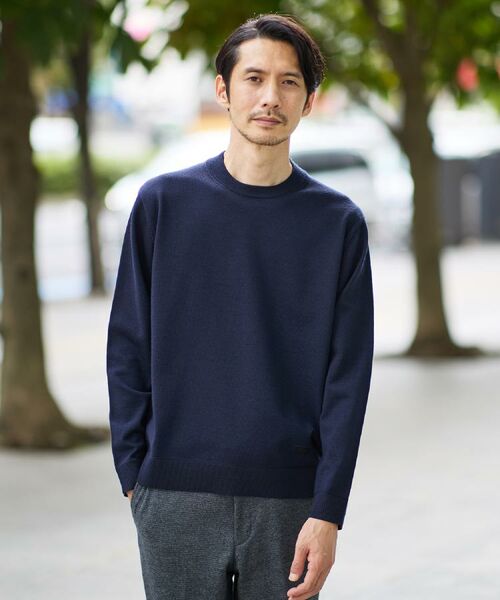 TAKEO KIKUCHI / タケオキクチ ニット・セーター | 【Sサイズ~】アンチピリング テーラードネック ニット | 詳細25