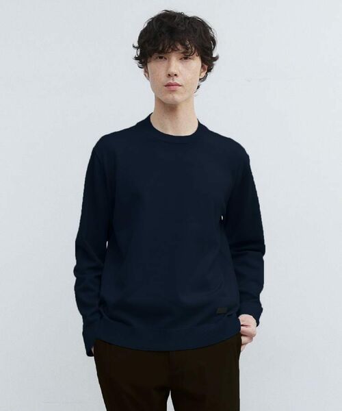 TAKEO KIKUCHI/タケオキクチ 【Sサイズ～】アンチピリング テーラードネック ニット ネイビー(094) 01(S)