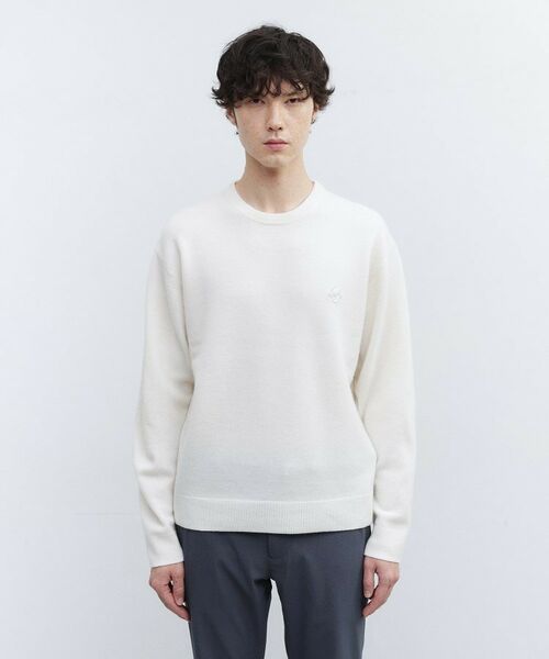 TAKEO KIKUCHI / タケオキクチ ニット・セーター | 【Air Palette Knit】ワンポイント カラーニット プルオーバー | 詳細18