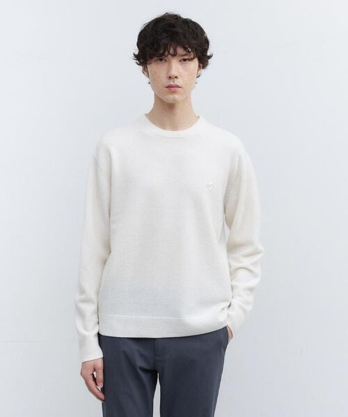 TAKEO KIKUCHI / タケオキクチ ニット・セーター | 【Air Palette Knit】ワンポイント カラーニット プルオーバー | 詳細2