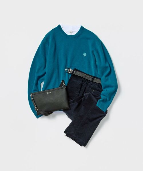 TAKEO KIKUCHI / タケオキクチ ニット・セーター | 【Air Palette Knit】ワンポイント カラーニット プルオーバー | 詳細28