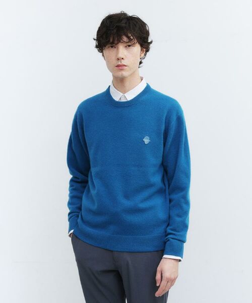 TAKEO KIKUCHI / タケオキクチ ニット・セーター | 【Air Palette Knit】ワンポイント カラーニット プルオーバー | 詳細8