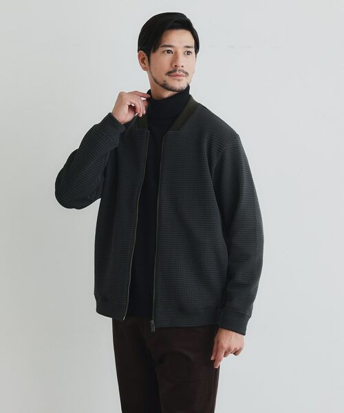 TAKEO KIKUCHI / タケオキクチ レザーブルゾン・ジャケット | ニットライクジャージ ブルゾン | 詳細10