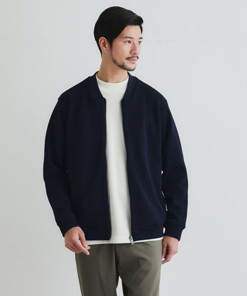 TAKEO KIKUCHI / タケオキクチ レザーブルゾン・ジャケット | ニットライクジャージ ブルゾン | 詳細14