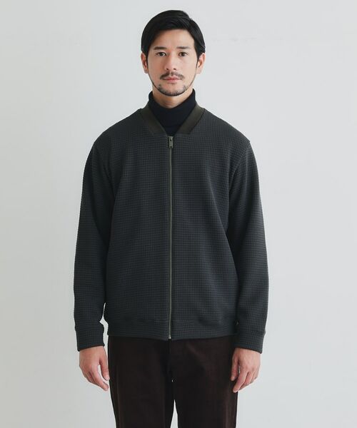 TAKEO KIKUCHI / タケオキクチ レザーブルゾン・ジャケット | ニットライクジャージ ブルゾン | 詳細2