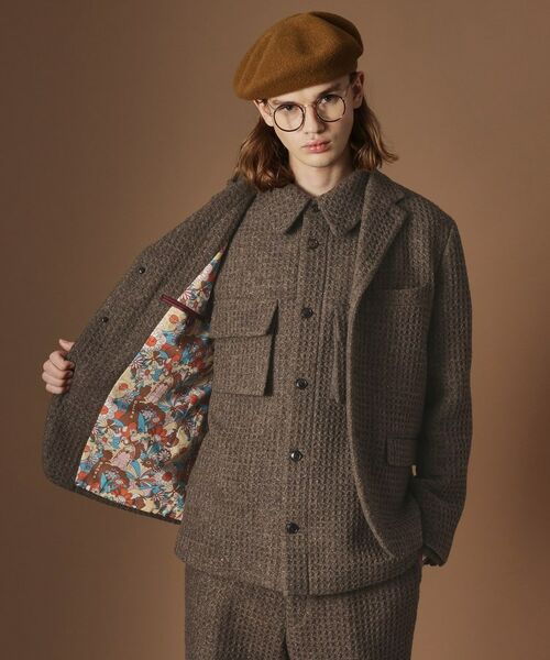 TAKEO KIKUCHI / タケオキクチ テーラードジャケット | 【Sサイズ～】ウール混ワッフルジャケット | 詳細12