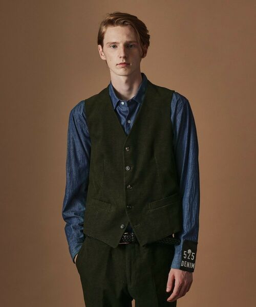 TAKEO KIKUCHI/タケオキクチ 【Sサイズ～】ドビーキャラメルコールベスト カーキ(028) 02(M)