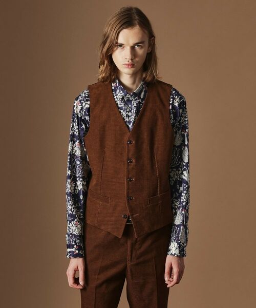 TAKEO KIKUCHI / タケオキクチ ベスト | 【Sサイズ～】ドビーキャラメルコールベスト | 詳細1