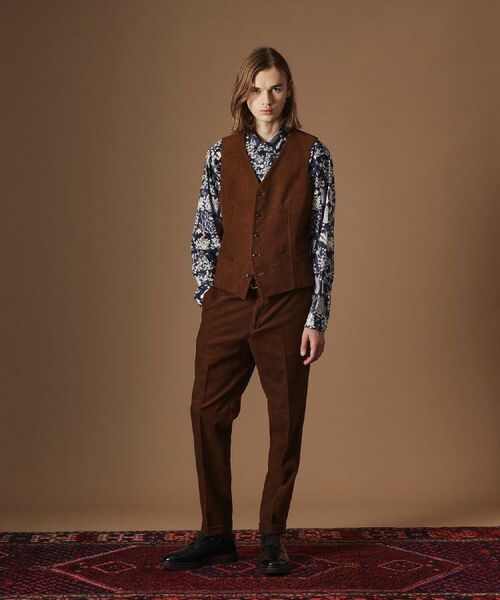 TAKEO KIKUCHI / タケオキクチ ベスト | 【Sサイズ～】ドビーキャラメルコールベスト | 詳細12