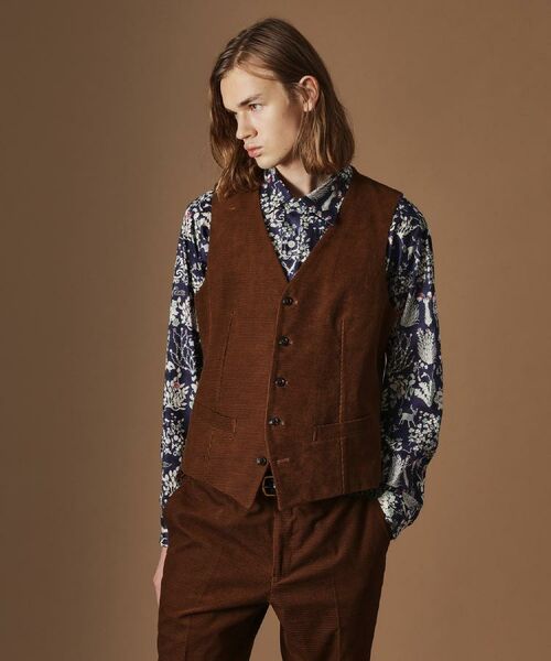 TAKEO KIKUCHI / タケオキクチ ベスト | 【Sサイズ～】ドビーキャラメルコールベスト | 詳細14