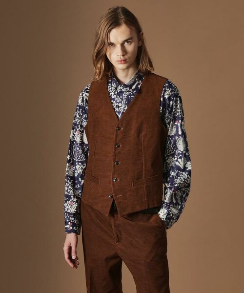 TAKEO KIKUCHI / タケオキクチ ベスト | 【Sサイズ～】ドビーキャラメルコールベスト | 詳細16