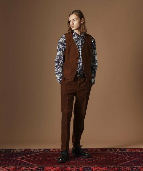 TAKEO KIKUCHI / タケオキクチ ベスト | 【Sサイズ～】ドビーキャラメルコールベスト | 詳細19