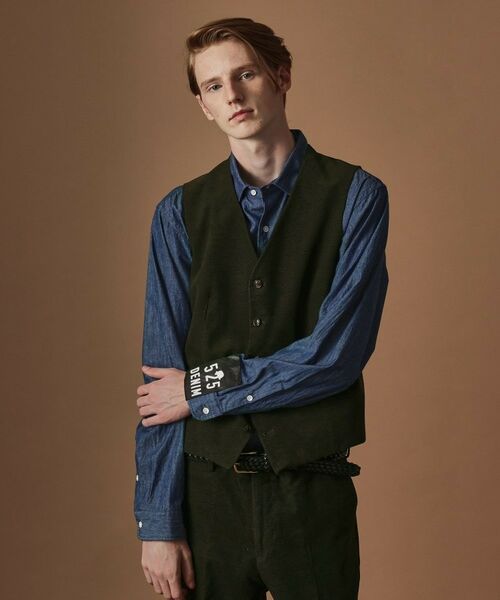 TAKEO KIKUCHI / タケオキクチ ベスト | 【Sサイズ～】ドビーキャラメルコールベスト | 詳細21