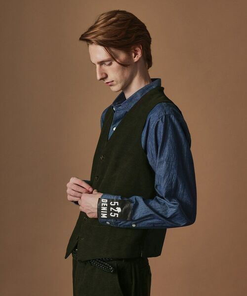 TAKEO KIKUCHI / タケオキクチ ベスト | 【Sサイズ～】ドビーキャラメルコールベスト | 詳細22