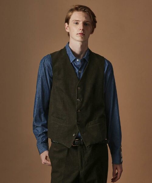 TAKEO KIKUCHI / タケオキクチ ベスト | 【Sサイズ～】ドビーキャラメルコールベスト | 詳細25