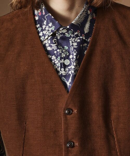 TAKEO KIKUCHI / タケオキクチ ベスト | 【Sサイズ～】ドビーキャラメルコールベスト | 詳細4