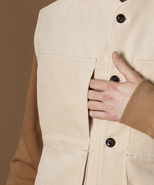 TAKEO KIKUCHI / タケオキクチ ベスト | 【Sサイズ~】コーデュロイ4パッチポケットヴェスト | 詳細8