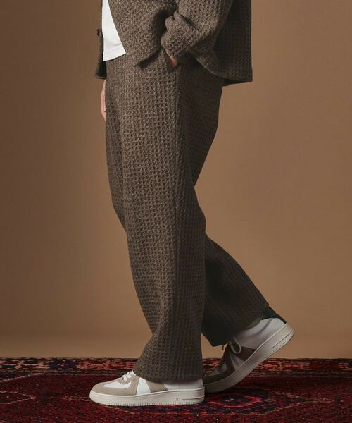 TAKEO KIKUCHI / タケオキクチ パンツ | 【Sサイズ～】ウール混ワッフルスラックス | 詳細10