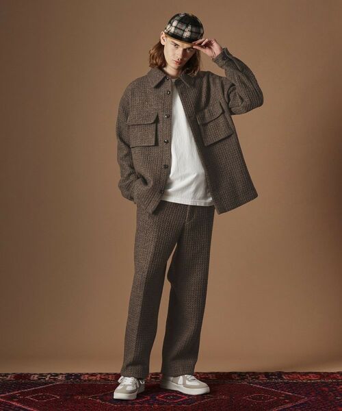 TAKEO KIKUCHI / タケオキクチ パンツ | 【Sサイズ～】ウール混ワッフルスラックス | 詳細11