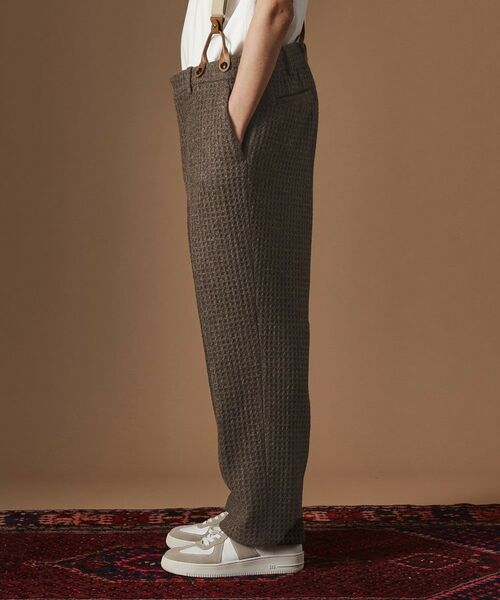 TAKEO KIKUCHI / タケオキクチ パンツ | 【Sサイズ～】ウール混ワッフルスラックス | 詳細3