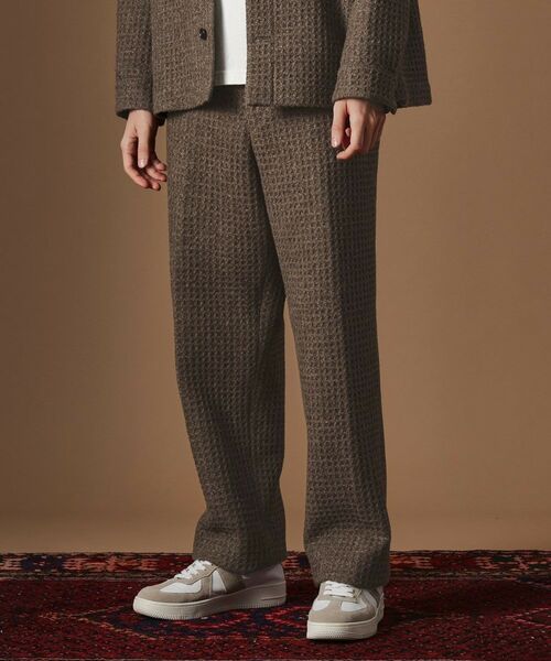 TAKEO KIKUCHI / タケオキクチ パンツ | 【Sサイズ～】ウール混ワッフルスラックス | 詳細9