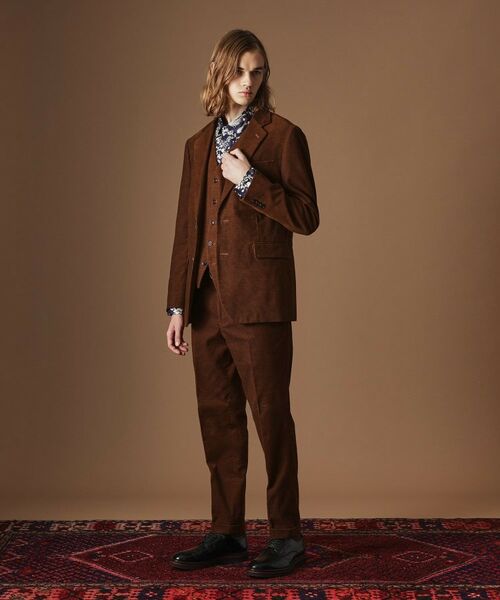 TAKEO KIKUCHI / タケオキクチ パンツ | 【Sサイズ~】ドビーキャラメルコールスラックス | 詳細10