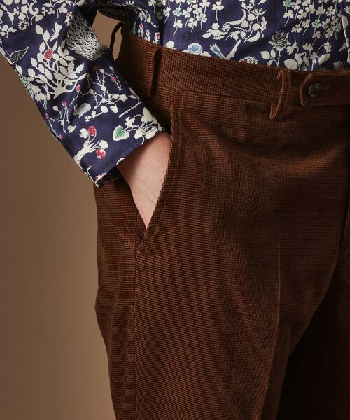 TAKEO KIKUCHI / タケオキクチ パンツ | 【Sサイズ~】ドビーキャラメルコールスラックス | 詳細6