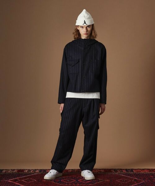 TAKEO KIKUCHI / タケオキクチ パンツ | フランネルストライプカーゴパンツ | 詳細10