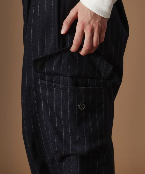 TAKEO KIKUCHI / タケオキクチ パンツ | フランネルストライプカーゴパンツ | 詳細6