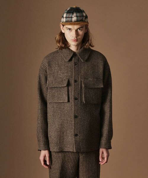 TAKEO KIKUCHI / タケオキクチ シャツ・ブラウス | ウールワッフルオーバーシャツ | 詳細1