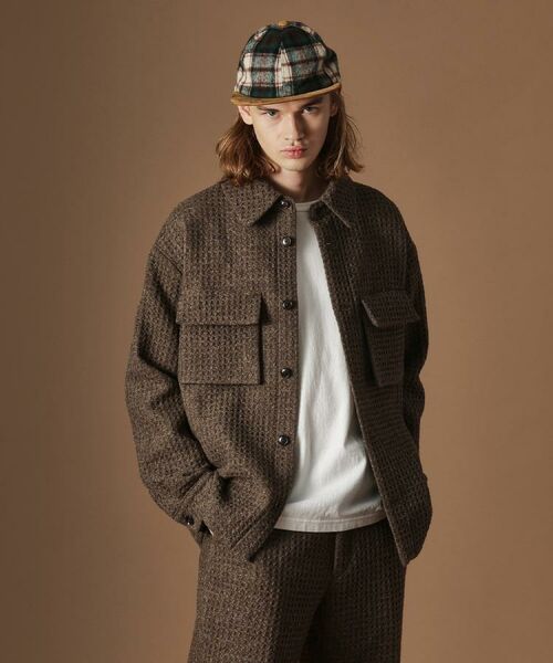 TAKEO KIKUCHI / タケオキクチ シャツ・ブラウス | ウールワッフルオーバーシャツ | 詳細11