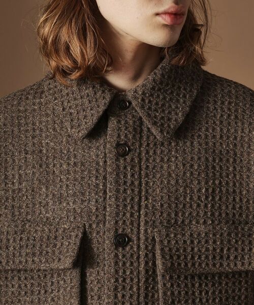 TAKEO KIKUCHI / タケオキクチ シャツ・ブラウス | ウールワッフルオーバーシャツ | 詳細4