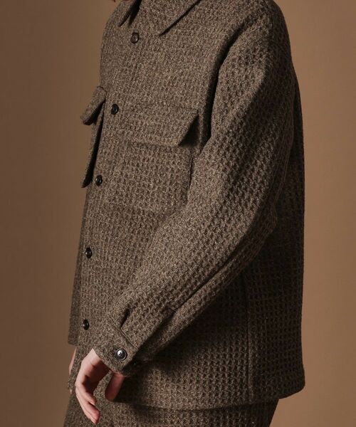 TAKEO KIKUCHI / タケオキクチ シャツ・ブラウス | ウールワッフルオーバーシャツ | 詳細5