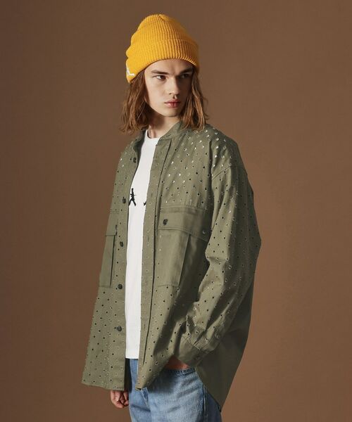 TAKEO KIKUCHI / タケオキクチ シャツ・ブラウス | ツイルオパールオーバーシャツ | 詳細15