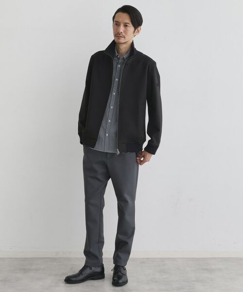 TAKEO KIKUCHI / タケオキクチ レザーブルゾン・ジャケット | 【JUST ONE LAYER】ダウンファブリック ジップアップ リブ ブルゾン | 詳細14