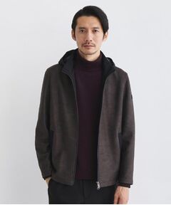 【JUST ONE LAYER】ダウンファブリック ジップアップ フード ブルゾン